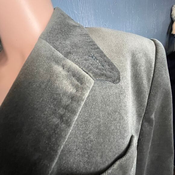J. Crew Velvet Green Blazer 10 Career Business Academia Minimalist Preppy Luxe - Picture 4 of 9